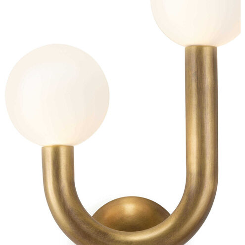 Happy LED 11.25 inch Natural Brass Wall Sconce Wall Light, Left Side