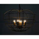 Mo 4 Light 19.5 inch Antique Brass Pendant Ceiling Light