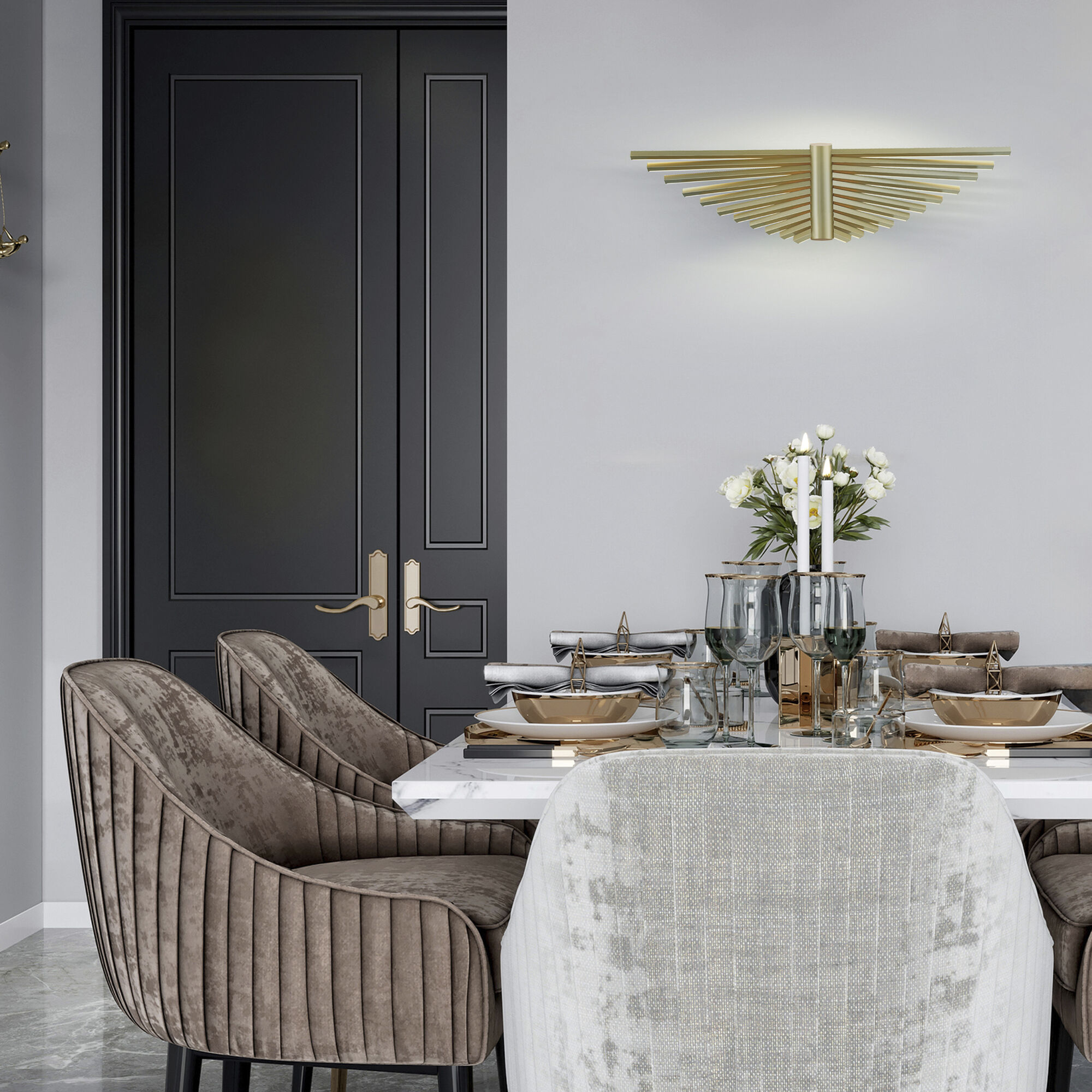 Seraph Wall Sconce Wall Light in Gold