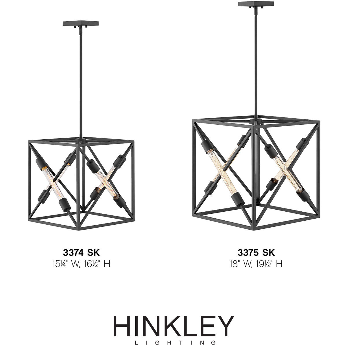 Hewitt 4 Light 18 inch Satin Black Chandelier Ceiling Light