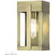 Berksford 1 Light 9 inch Antique Brass Outdoor Wall Lantern