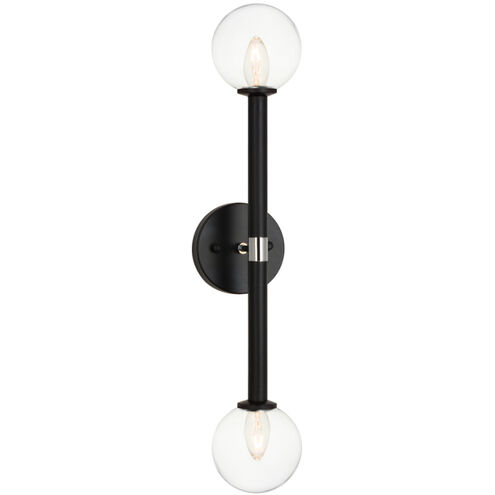 Stellar Wall Sconce Wall Light in Black and Clear