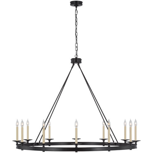 Chapman & Myers Launceton LED 53.25 inch Bronze Ring Chandelier Ceiling Light, Grande