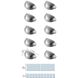 Atticus Brushed Nickel Hardware Drawer Pull, Set of 10