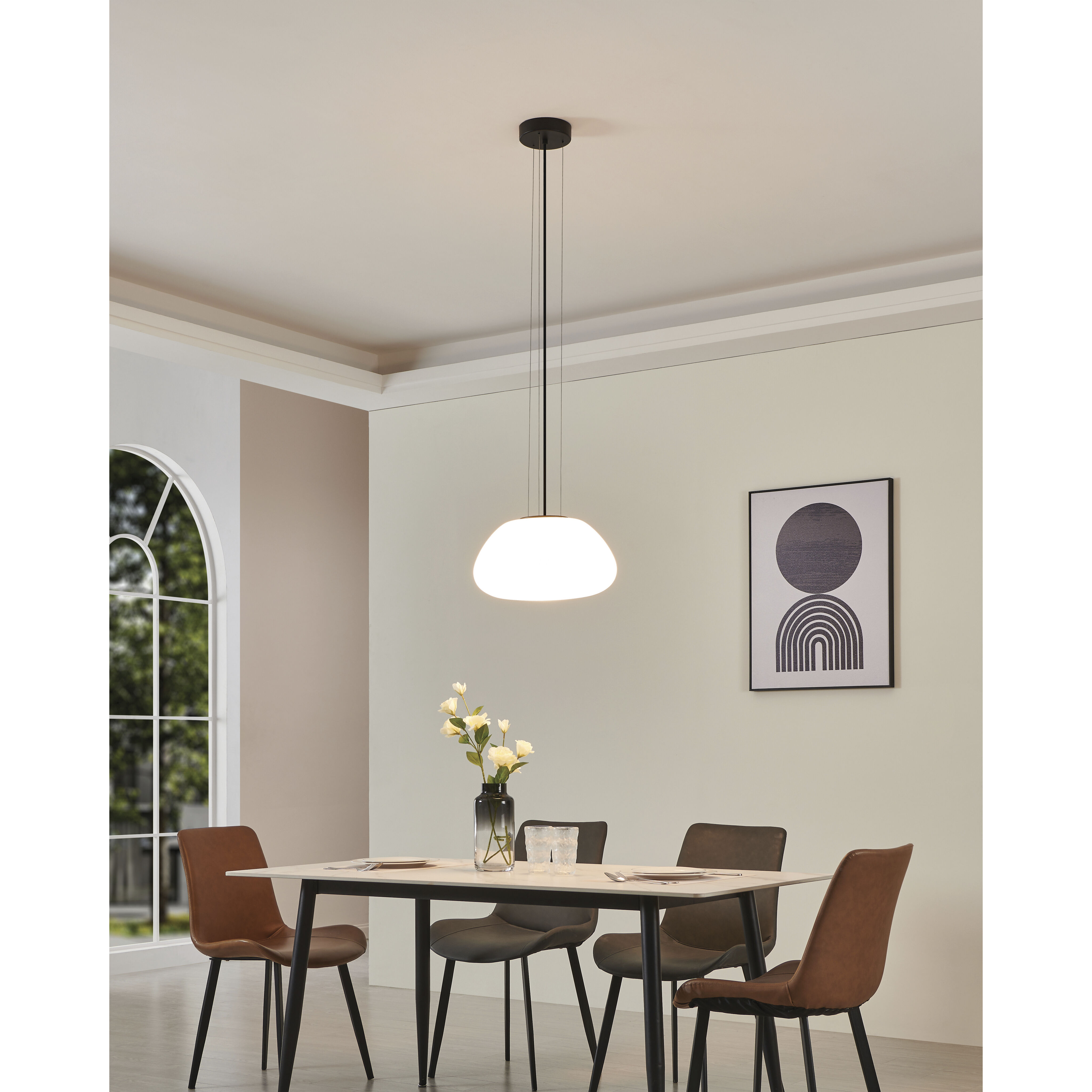 Balmes 1 Light 16.34 inch Black Pendant Ceiling Light