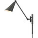 Whitmire 17.75 inch 60.00 watt Matte Black Swingarm Sconce Wall Light, Plug-In/Hardwire