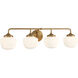 Cornwell 4 Light 32 inch Aged Brass Bath Vanity Wall Light