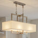 Hampton 4 Light 42 inch Antique Nickel Indoor Linear Chandelier Ceiling Light