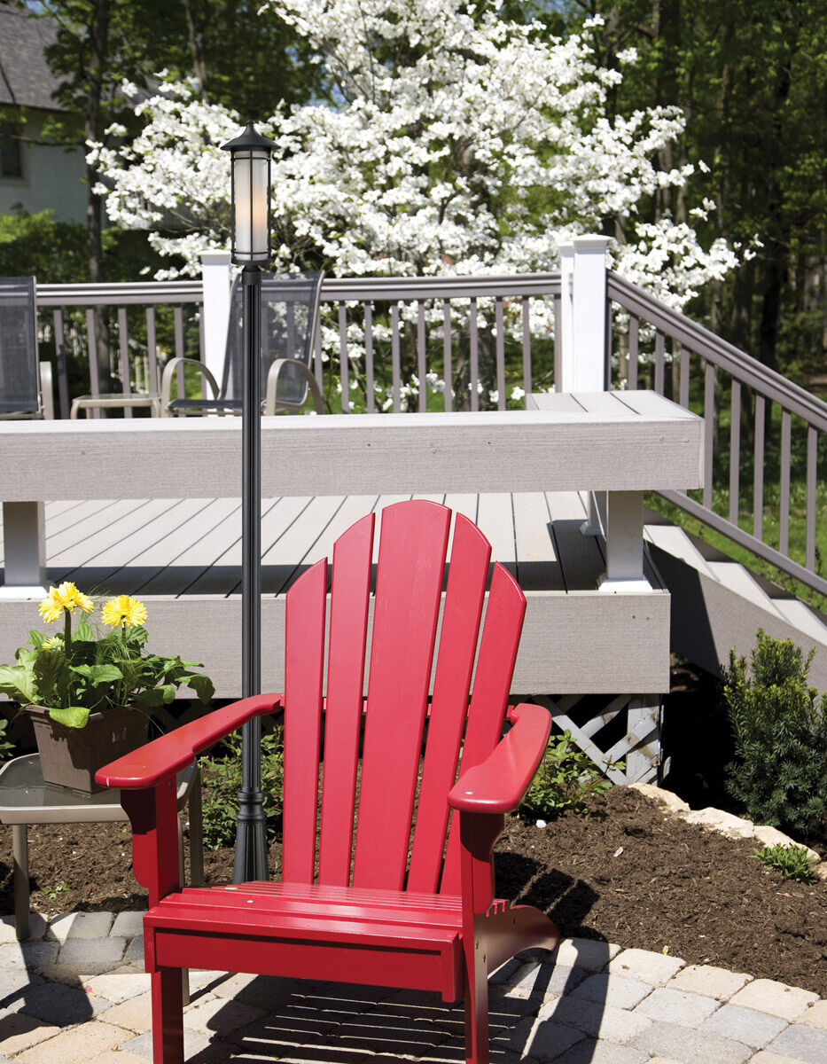 Outdoor Post Black Outdoor Posts + Hardware in 8