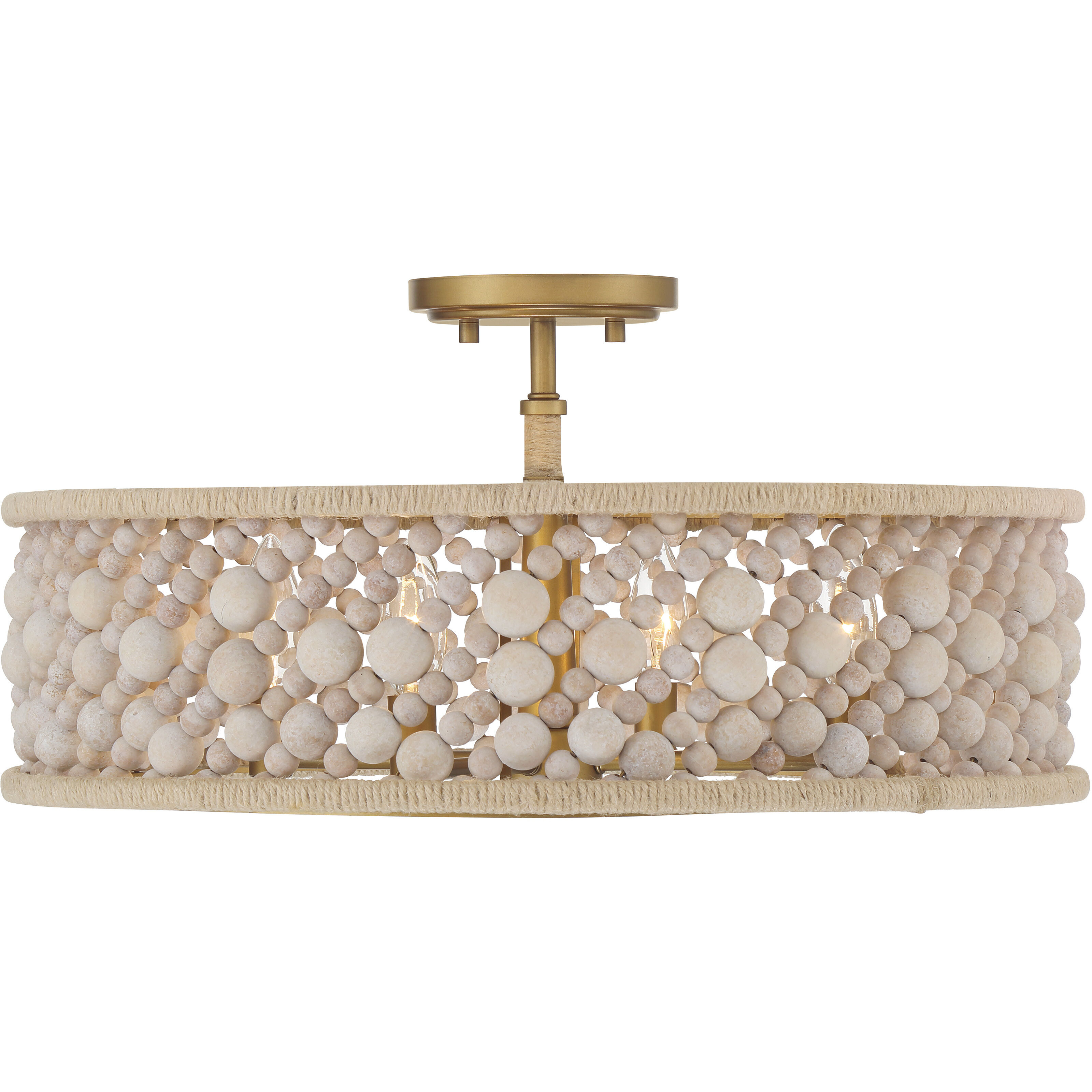 Horsmore 4 Light 20.25 inch Legacy Brass Semi Flush Ceiling Light