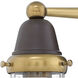 Academy 1 Light 10 inch Oil Rubbed Bronze with Heritage Brass Indoor Wall Sconce Wall Light