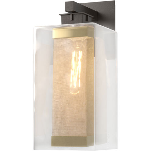 Polaris 1 Light 16.4 inch Coastal Burnished Steel and Coastal Gold Outdoor Sconce in Coastal Burnished Steel/Coastal Gold, Large