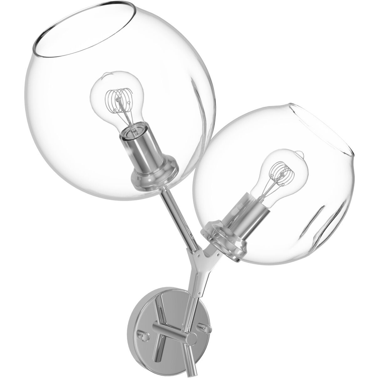 Fairfax Ave. Wall Sconce Wall Light in Matte Chrome