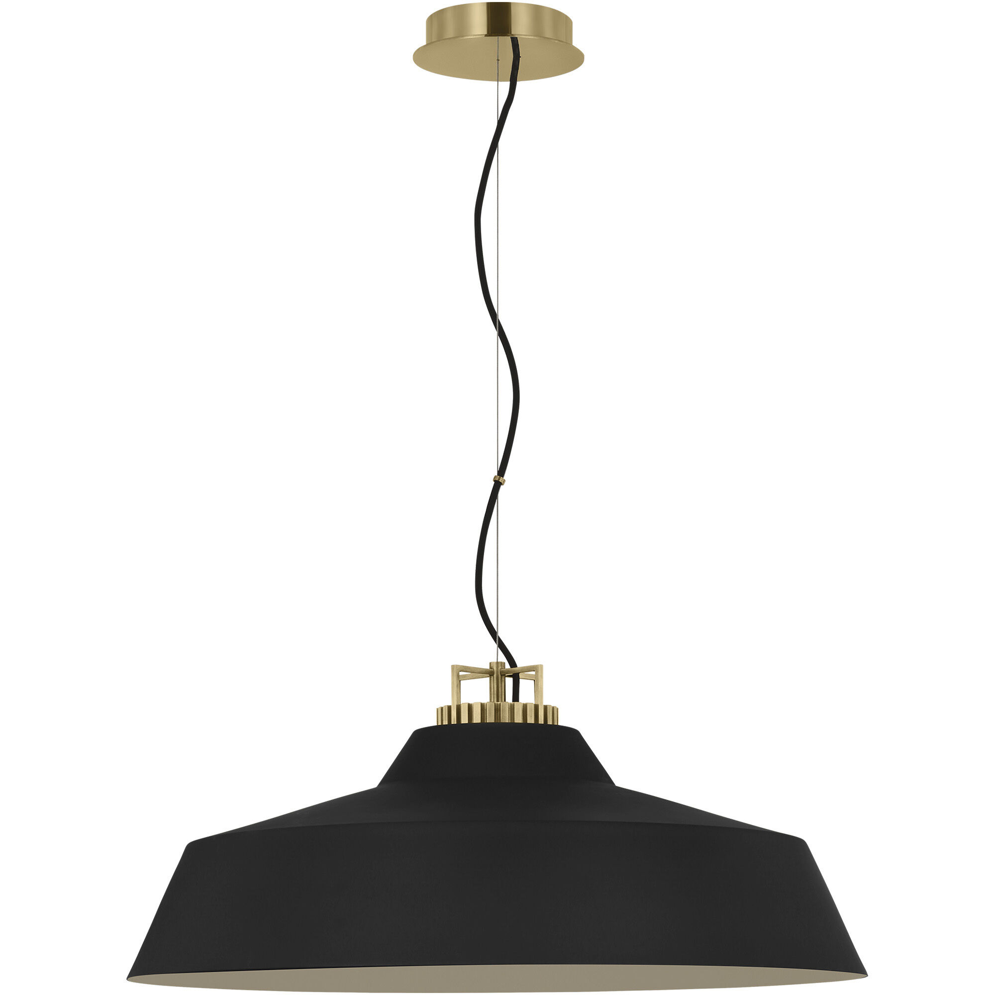 Sean Lavin Forge LED 28 inch Natural Brass Line-Voltage Pendant Ceiling Light in Nightshade Black