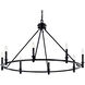 Carrick 8 Light Black Chandelier Ceiling Light, 1 Tier Medium