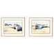 Waterside Collection Block Profile Matted White Framed Art
