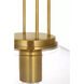 Marie Flanigan Meir LED 12.25 inch Soft Brass Pendant Ceiling Light in Clear Glass