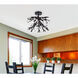 Priscilla 4 Light 19 inch Black Flush Mount Ceiling Light