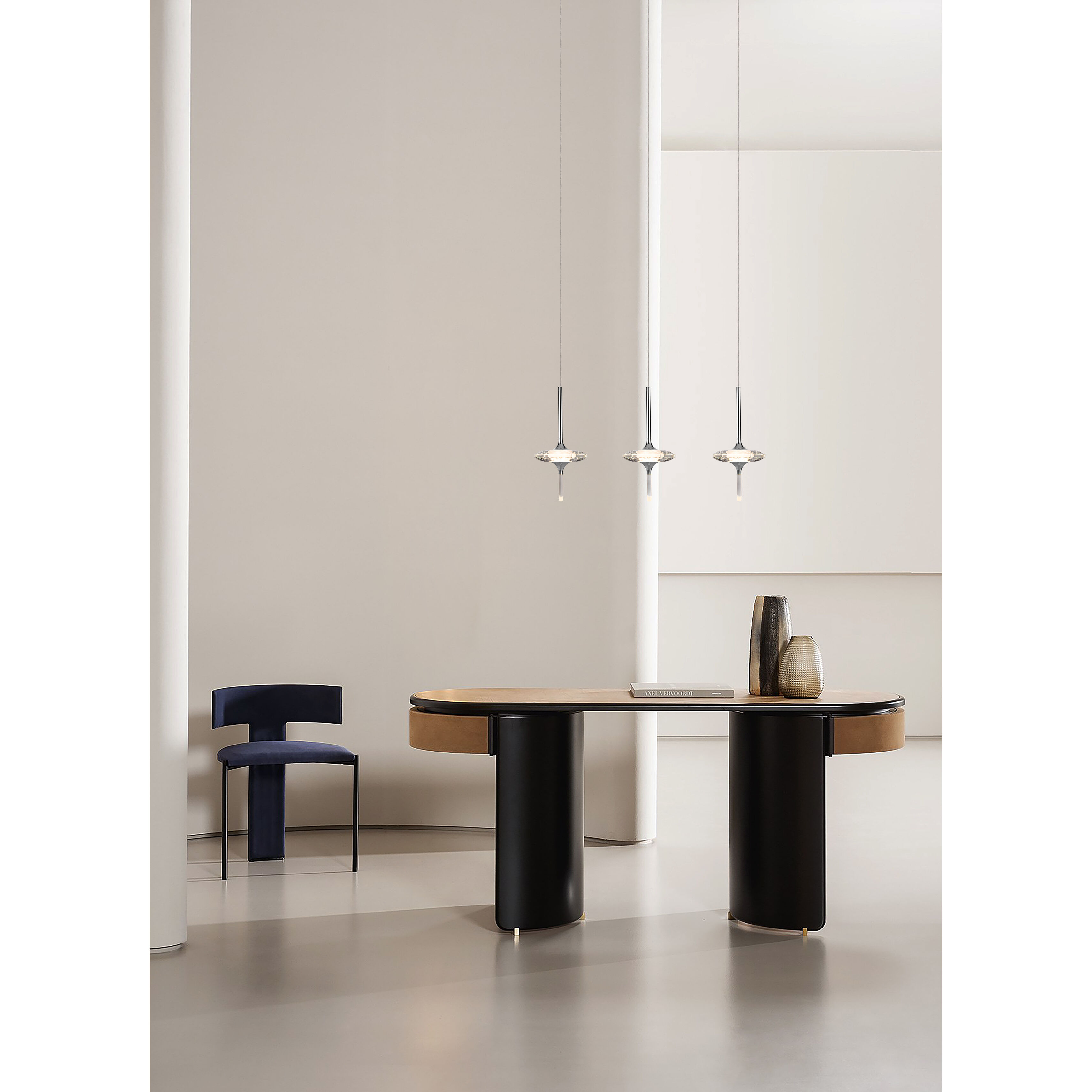 Light-Year LED 5.9 inch Chrome and Gray Multi-Pendant Ceiling Light