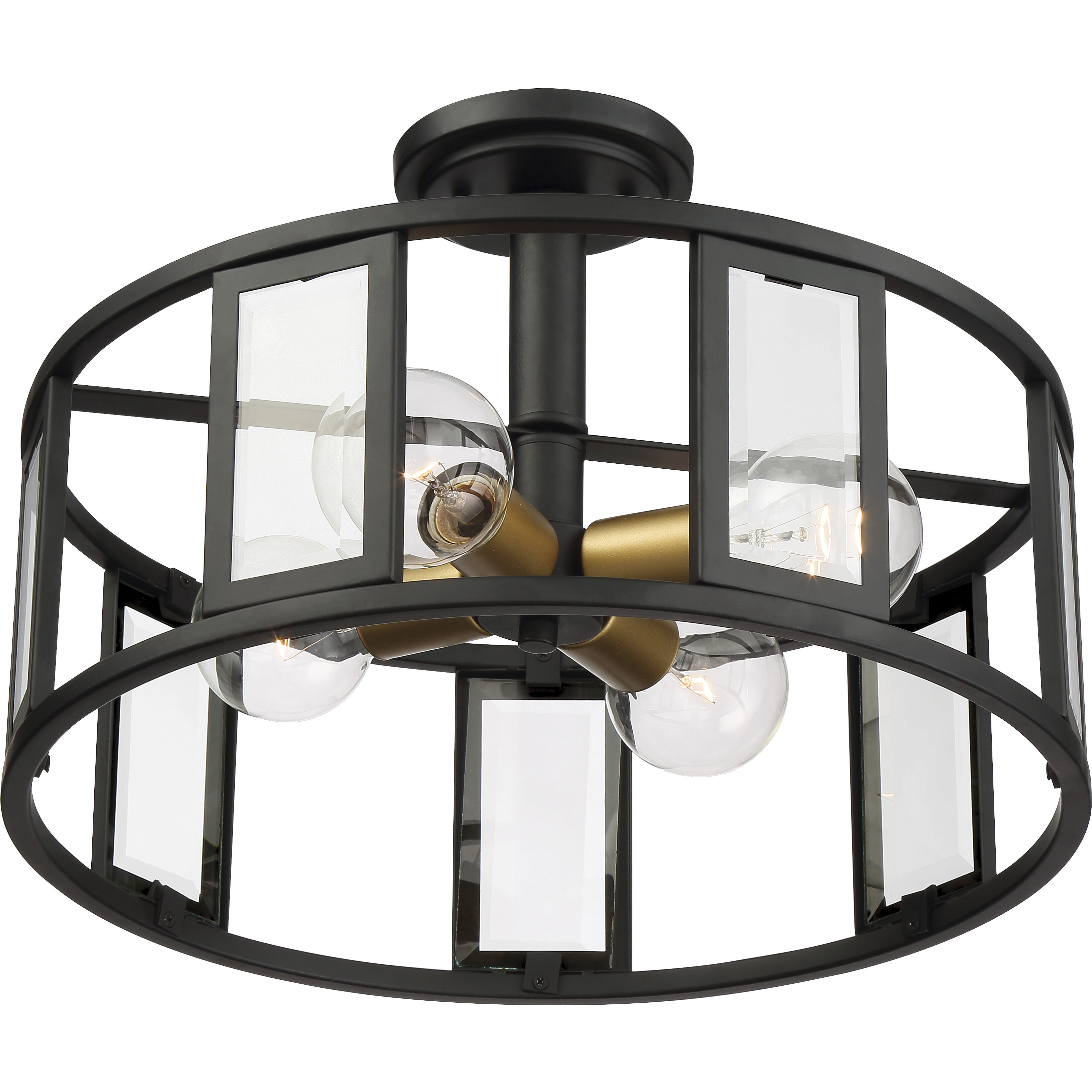 Payne 4 Light 17 inch Midnight Bronze Semi Flush Mount Ceiling Light