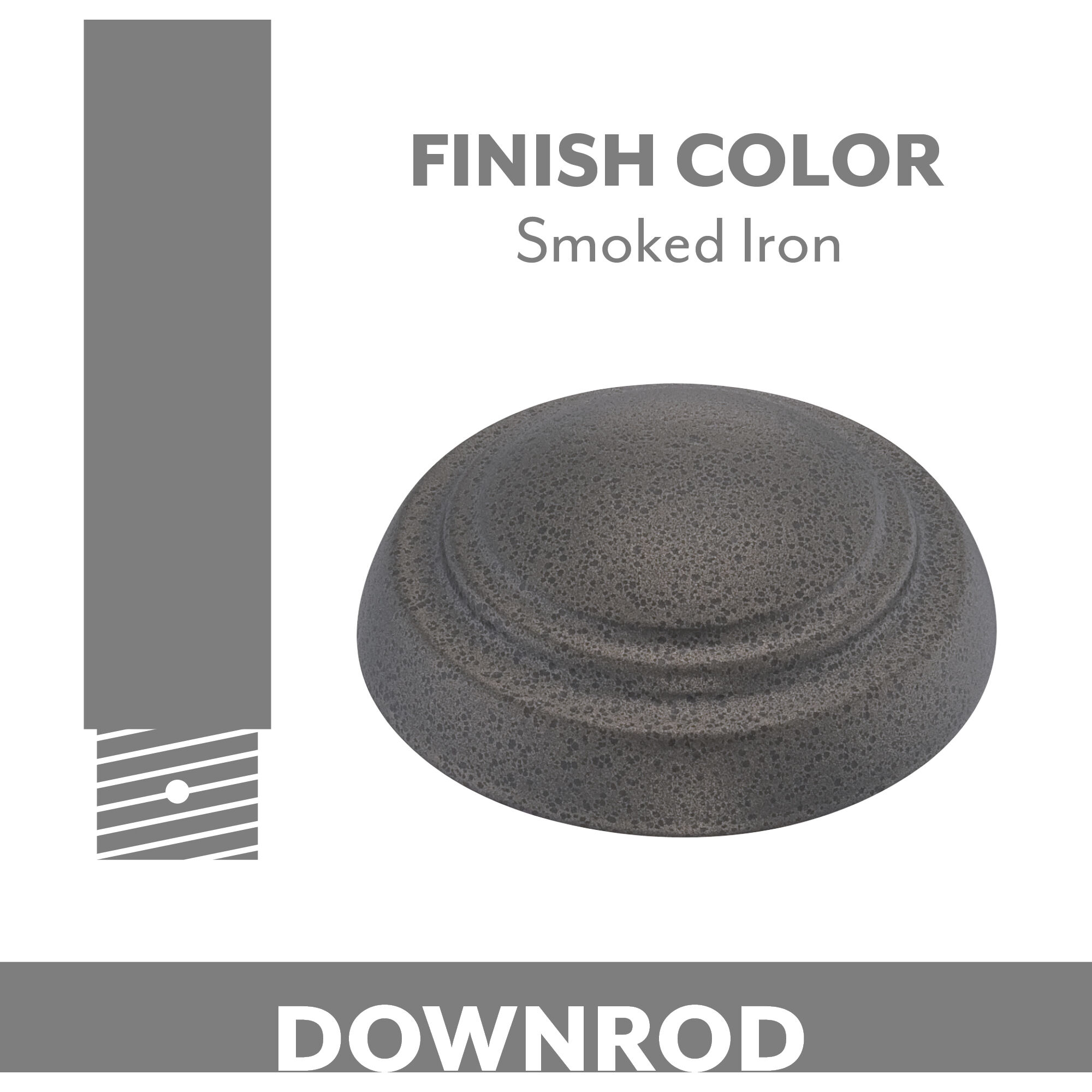 Aire Smoked Iron Down Rod in 12