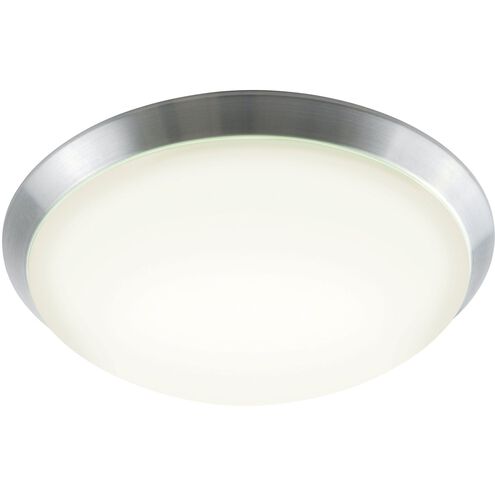 Luna LED 15.5 inch Brushed Aluminum with White Flush Mount Ceiling Light