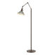 Henry 60.8 inch 60 watt Bronze and Vintage Platinum Swing Arm Floor Lamp Portable Light in Bronze/Vintage Platinum