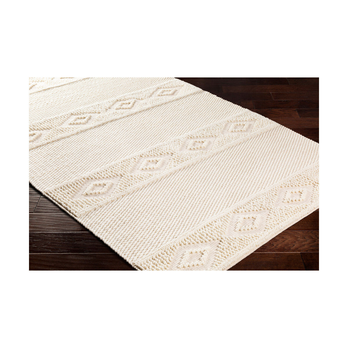Farmhouse Neutrals 108 X 72 inch Cream Handmade Rug