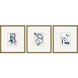 Mayhem Blue and White Framed Art