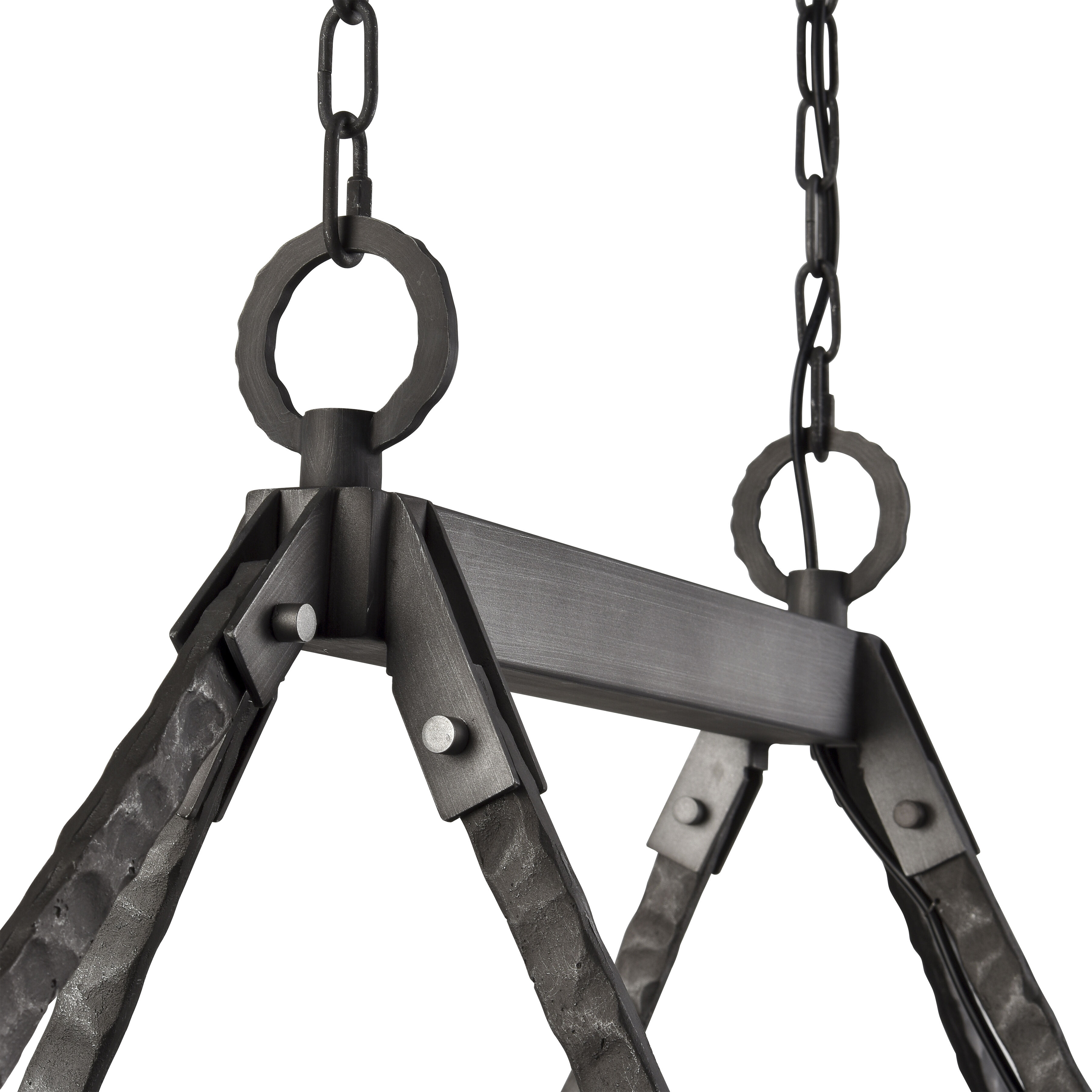 Harwell 10 Light 56 inch Antique Millwood Linear Chandelier Ceiling Light