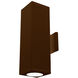 Cube Arch LED 4.5 inch Bronze Sconce Wall Light in Flood, 85, 3500K, Straight Up/Down