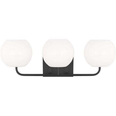 Rory 3 Light 25 inch Midnight Black Wall Bath Fixture Wall Light