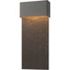Stratum LED 21.8 inch Coastal Natural Iron and Coastal Oil Rubbed Bronze Outdoor Sconce in Coastal Natural Iron/Coastal Oil Rubbed Bronze, Large
