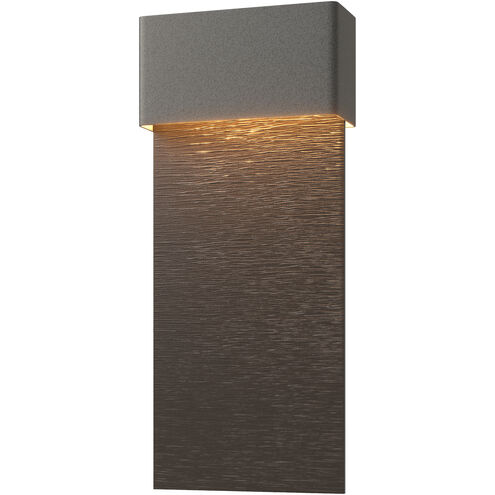 Stratum LED 21.8 inch Coastal Natural Iron and Coastal Oil Rubbed Bronze Outdoor Sconce in Coastal Natural Iron/Coastal Oil Rubbed Bronze, Large