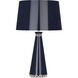Pearl 29.38 inch 150.00 watt Midnight Blue Table Lamp Portable Light in Polished Nickel, Midnight Blue With Silver