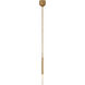 Kelly Wearstler Rousseau LED 4.5 inch Antique-Burnished Brass Pendant Ceiling Light in Etched Crystal