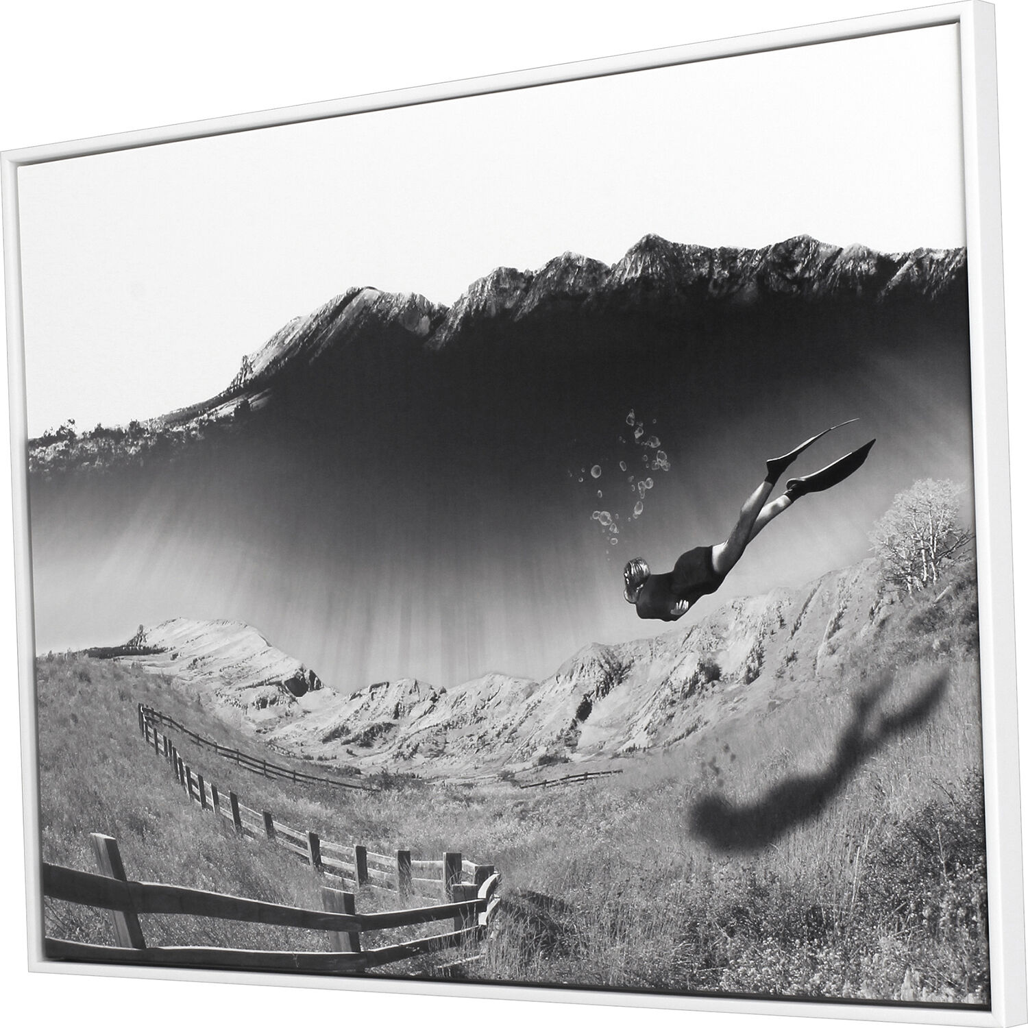 The Calling Black and Neutral and White Canvas