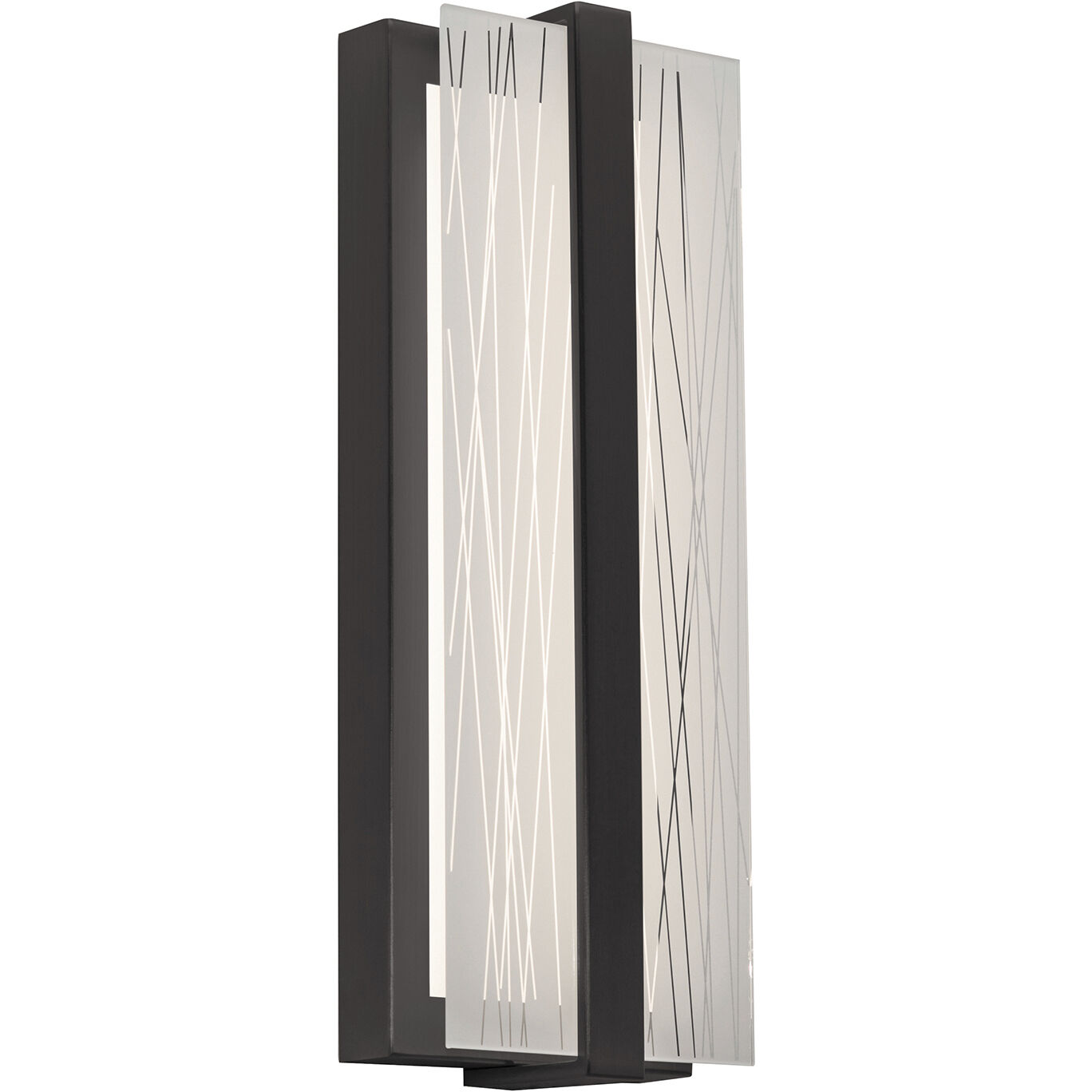 Gallery LED 5 inch Black Wall Sconce Wall Light in 14 in