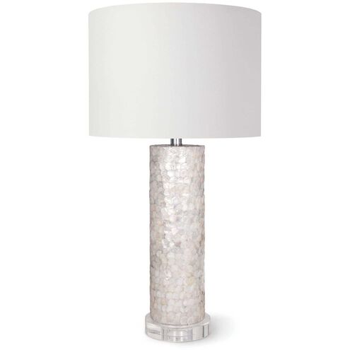 Scalloped 29 inch 150.00 watt Natural Table Lamp Portable Light