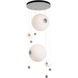Abacus LED 19.8 inch Vintage Platinum Pendant Ceiling Light in Abacus Opal, Round