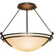 Presidio Tryne 2 Light 16.4 inch Natural Iron Semi-Flush Ceiling Light in Opal