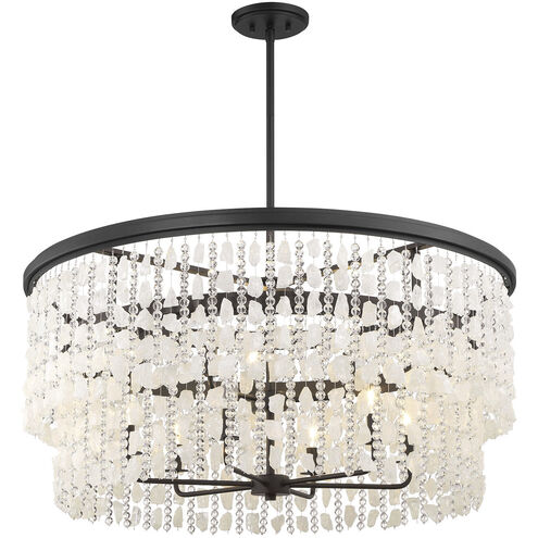 Shimmering Elegance 9 Light 36 inch Sand Coal Chandelier Ceiling Light