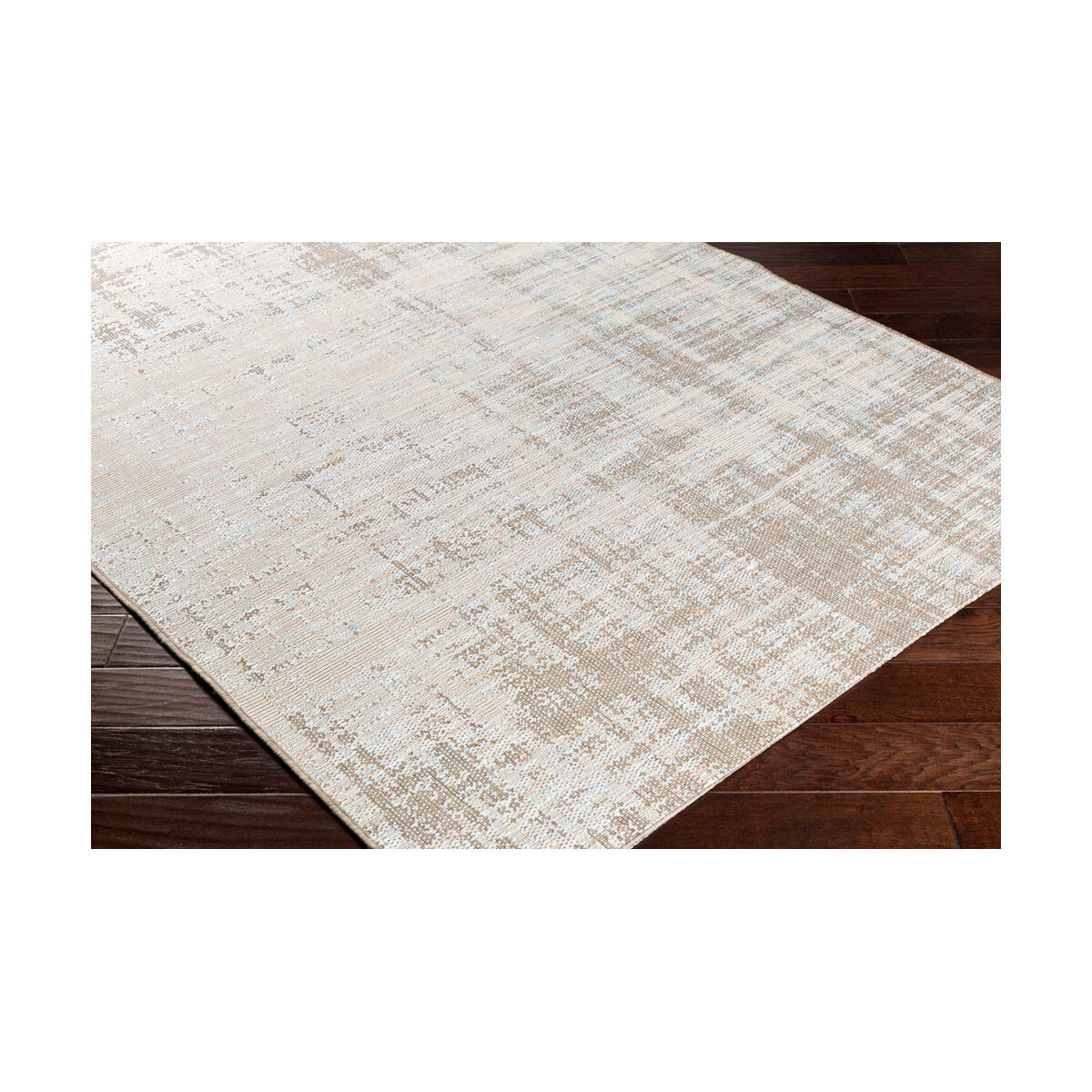 Santa Cruz 43 X 24 inch Camel/Beige/Sky Blue Outdoor Rug, Polypropylene