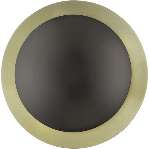 Ventura 2 Light 11 inch English Bronze with Antique Brass Reflector Semi-Flush/Wall Sconce Ceiling Light, Medium