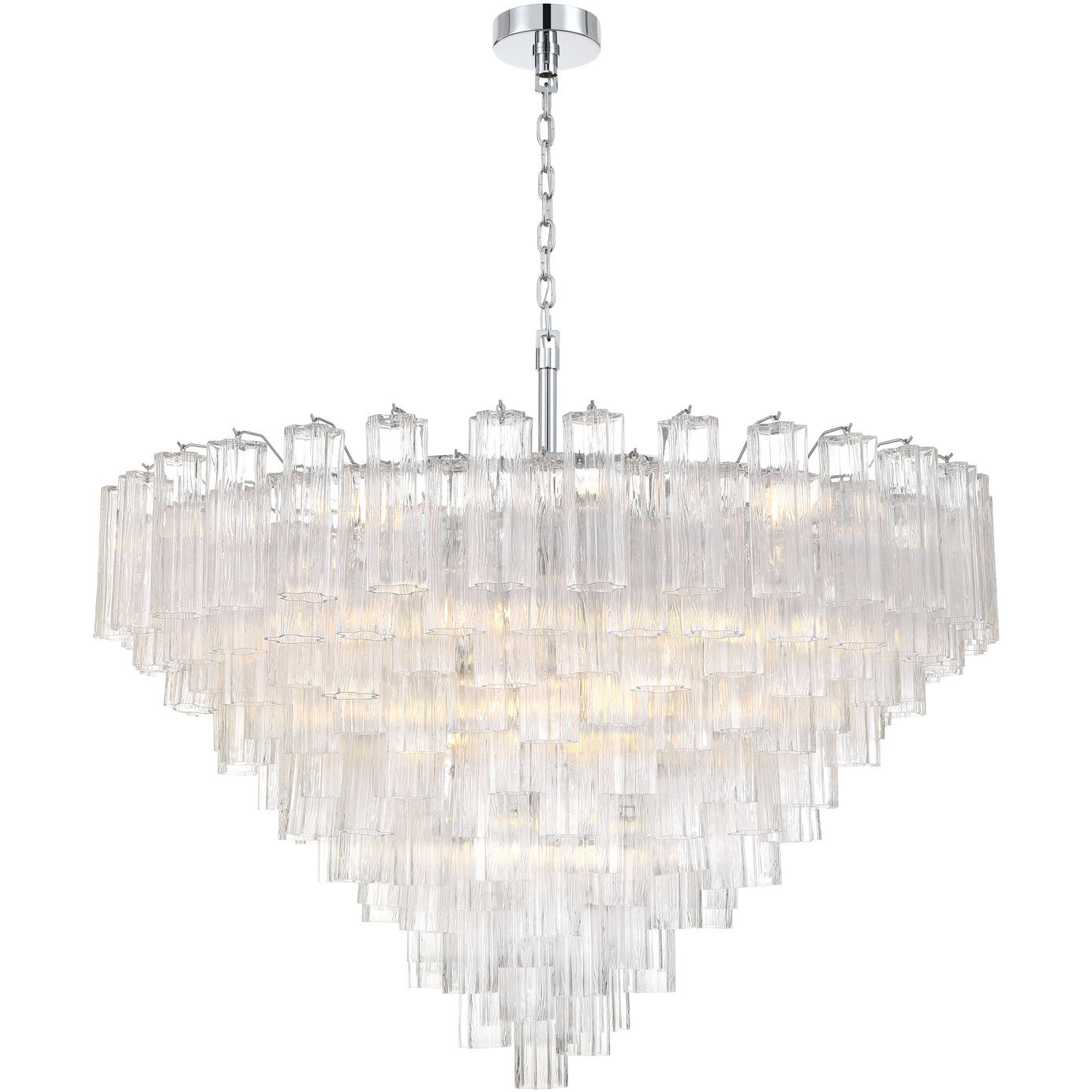 Addis 28 Light 49 inch Polished Chrome Chandelier Ceiling Light