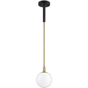 Ambience 1 Light 5.9 inch Black and Brass Pendant Ceiling Light