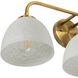 Shepard 3 Light 24.63 inch Modern Brass Vanity Light Wall Light in Matte White