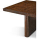 Kesden 128 X 44 inch Pyramid Brown Extension Dining Table, Wooden