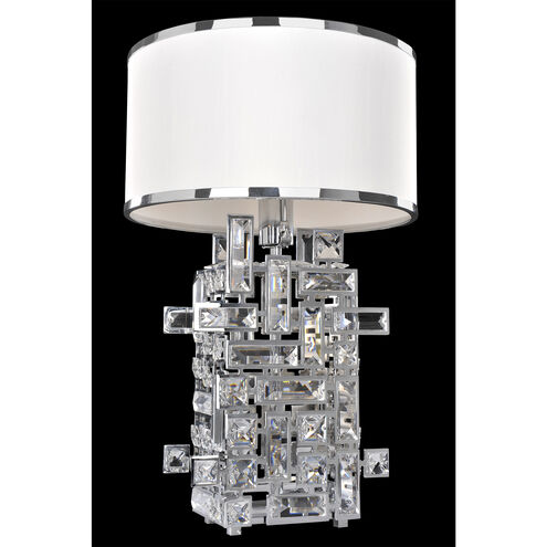 Vermeer 20 inch 60.00 watt Chrome Table Lamp Portable Light in Firenze Clear