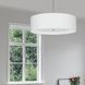 Helena 4 Light 30 inch Polished Chrome with White Pendant Ceiling Light